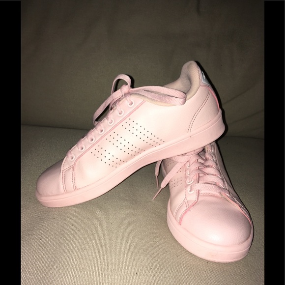 adidas neo advantage white pink